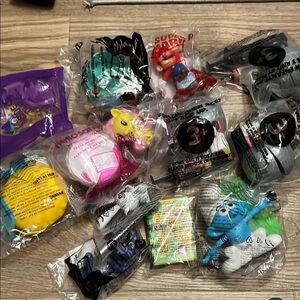 Assorted Toy Collection with Various Characters